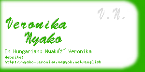 veronika nyako business card